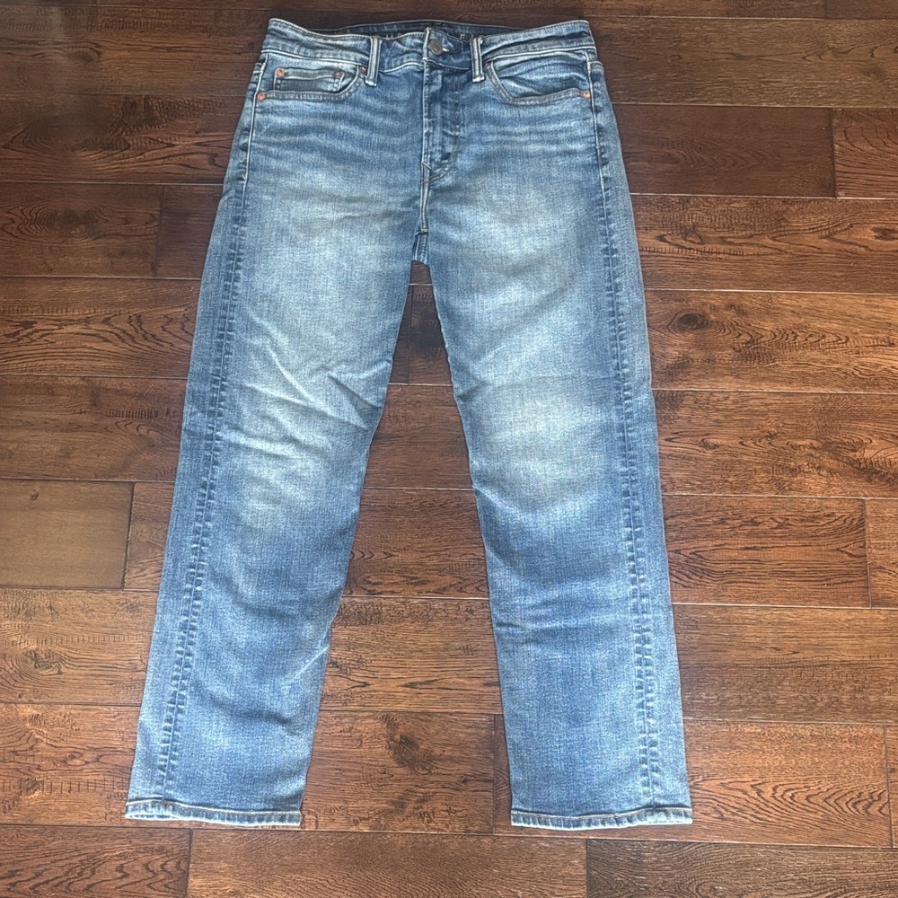 American Eagle Outfitters Men's Straight Jeans - Light Blue